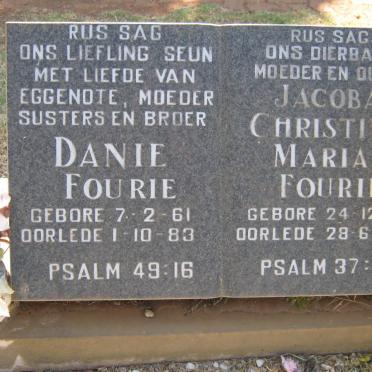 FOURIE Christina Maria 1929-1988 :: FOURIE Danie 1961-1983
