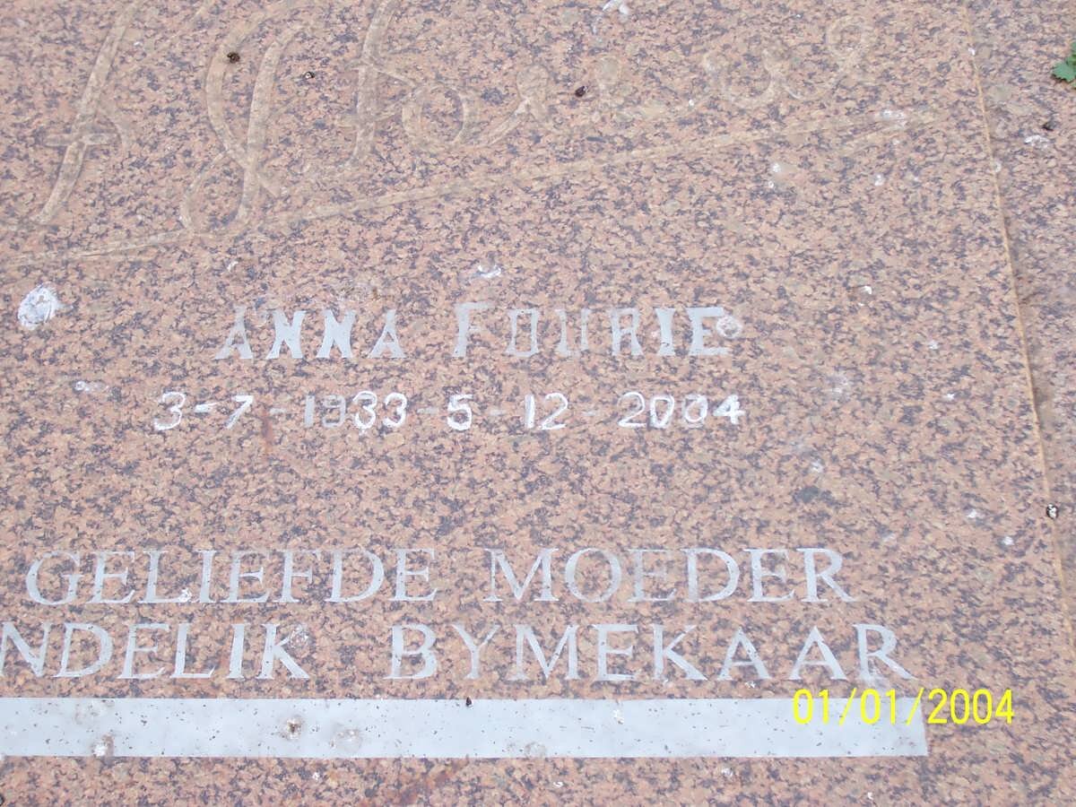 FOURIE Anna 1933-2004