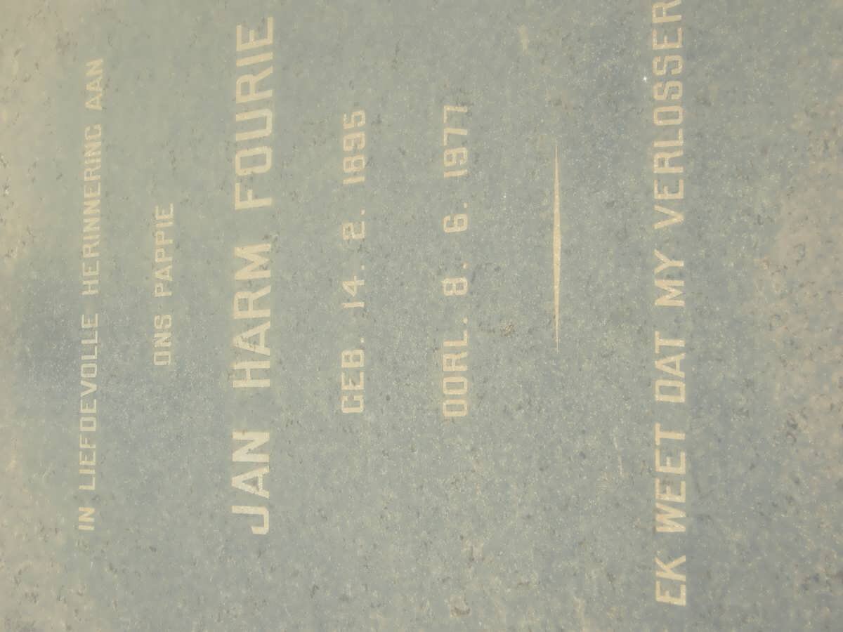 FOURIE Jan Harm 1895-1977