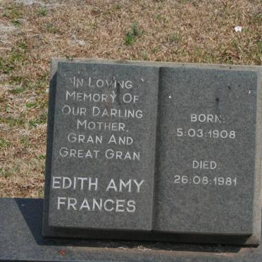 FRANCES Edith Amy 1908-1981