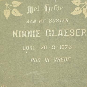 GLAESER Minnie -1973