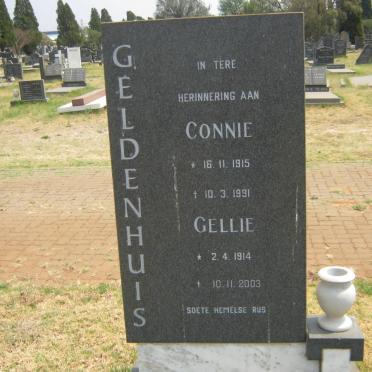 GELDENHUIS Connie 1915-1991 &amp; Gellie 1914-2003