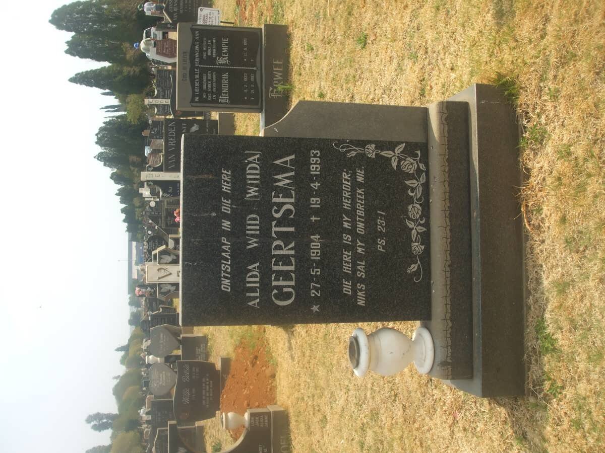 GEERTSEMA Alida Wiid 1904-1993