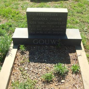 GOUWS Petronella Johanna Fourie nee VAN JAARSVELD 1889-1987