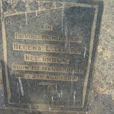 GOETZ Helena E. nee BROWN 1840-1907