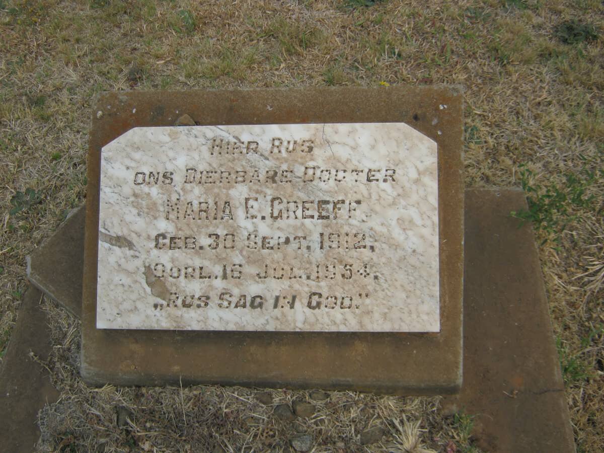 GREEFF Maria E. 1912-1954