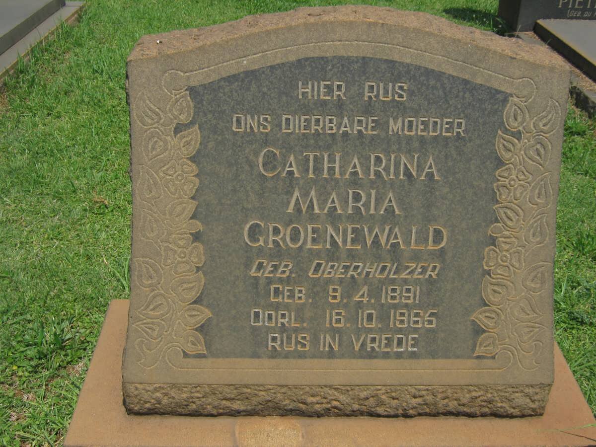 GROENEWALD Catharina Maria nee OBERHOLZER 1891-1965