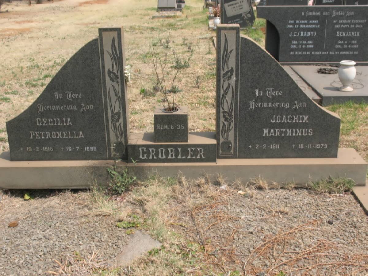 GROBLER Joachim Marthinus 1911-1979 &amp; Cecilia Petronella 1915-1998