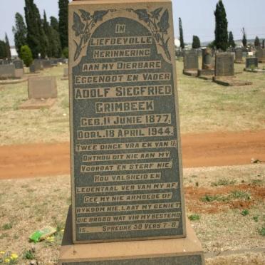 GRIMBEEK Adolf Siegfried 1877-1944