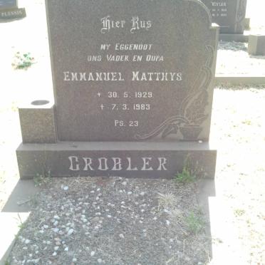 GROBLER Emmanuel Matthys 1929-1983