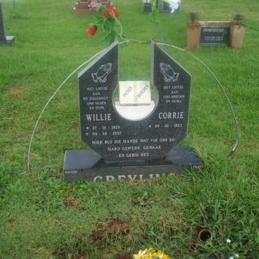 GREYLING Willie 1929-2007 &amp; Corrie 1933-