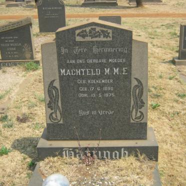 HATTINGH Machteld M.M.E. nee KOEKEMOER 1890-1975