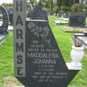 HARMSE Magdalena Johanna 1945-1987