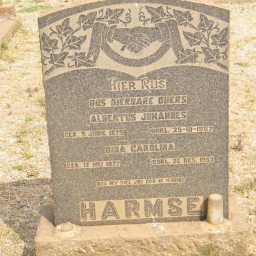 HARMSE Albertus Johannes 1875-1957 &amp; Dina Carolina 1877-1953