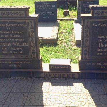 HEYNEKE Antonie Willem 1876-1961 &amp; Hendrina 1881-1961