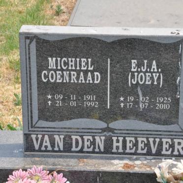 HEEVER Michiel Coenraad, van den 1911-1992 &amp; E.J.A. 1925-2010