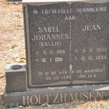 HOLTZHAUSEN Sarel Johannes 1918-2001 &amp; Jean 1933-1994
