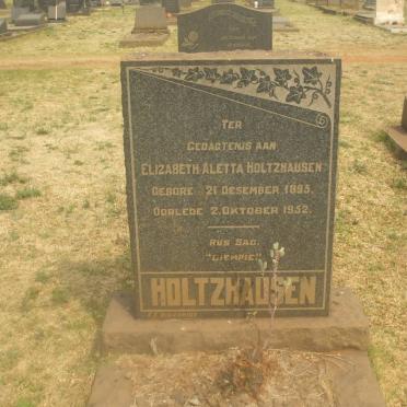 HOLTZHAUSEN Elizabeth Aletta 1895-1952