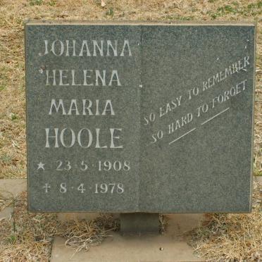 HOOLE Johanna Helena Maria 1908-1978