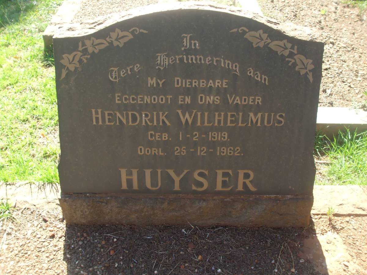 HUYSER Hendrik Wilhelmus 1919-1962