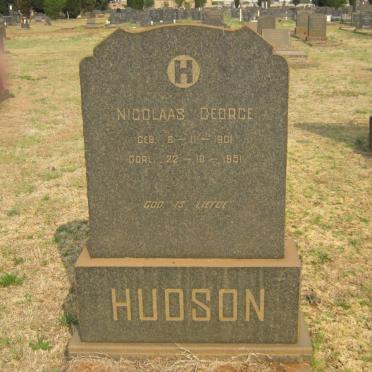 HUDSON Nicolaas George 1901-1951