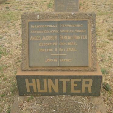 HUNTER Andes Jacobus Barend 1935-1954