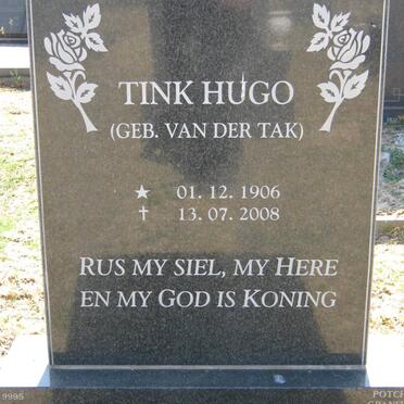 HUGO Tink nee VAN DER TAK 1906-1908
