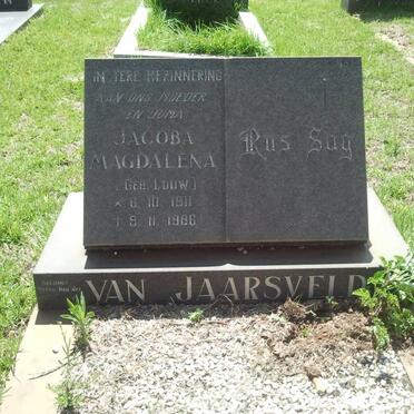 JAARSVELD Jacoba Magdalena, van nee LOUW 1911-1986