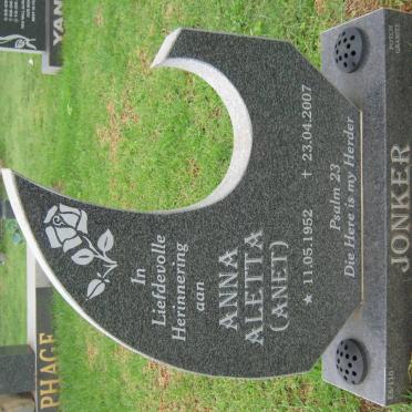 JONKER Anna Aletta 1952-2007