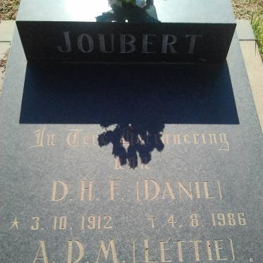 JOUBERT D.H.F. 1912-1986 &amp; A.D.M. 1916-2002