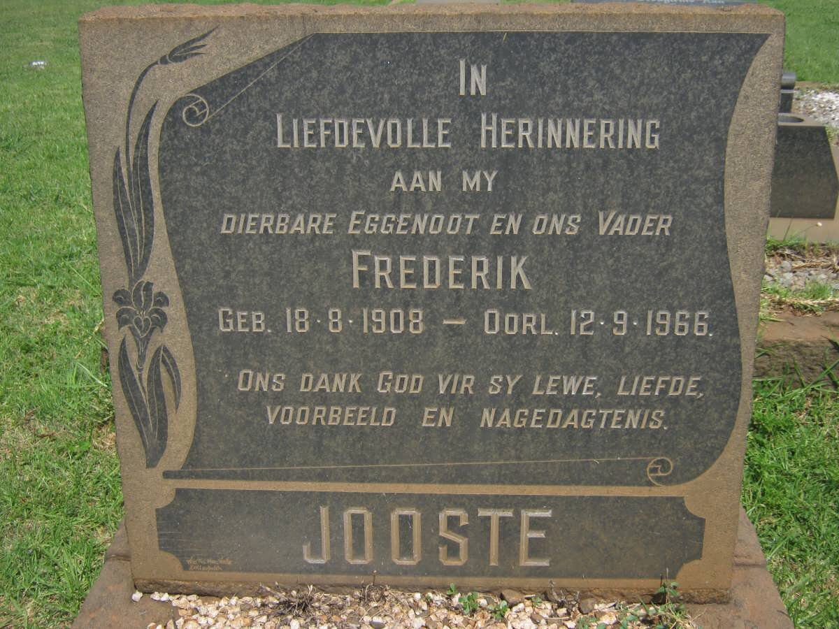 JOOSTE Frederik 1908-1966