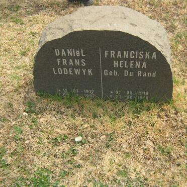 JOUBERT Daniël Frans Lodewyk 1912-1997 &amp; Franciska Helena DU RAND 1916-1998