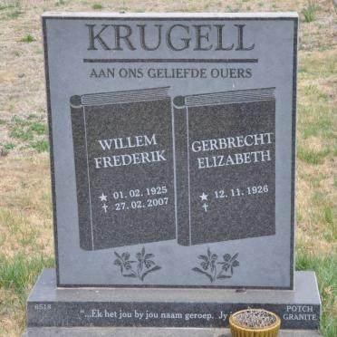 KRUGELL Willem Frederik 1925-2007 &amp; Gerbrecht Elizabeth 1926-