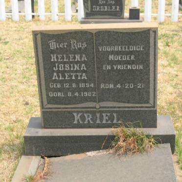 KRIEL Helena Josina Aletta 1894-1982