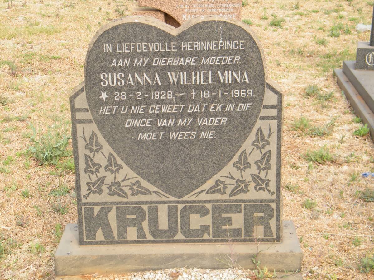 KRUGER Susanna Wilhelmina 1928-1969