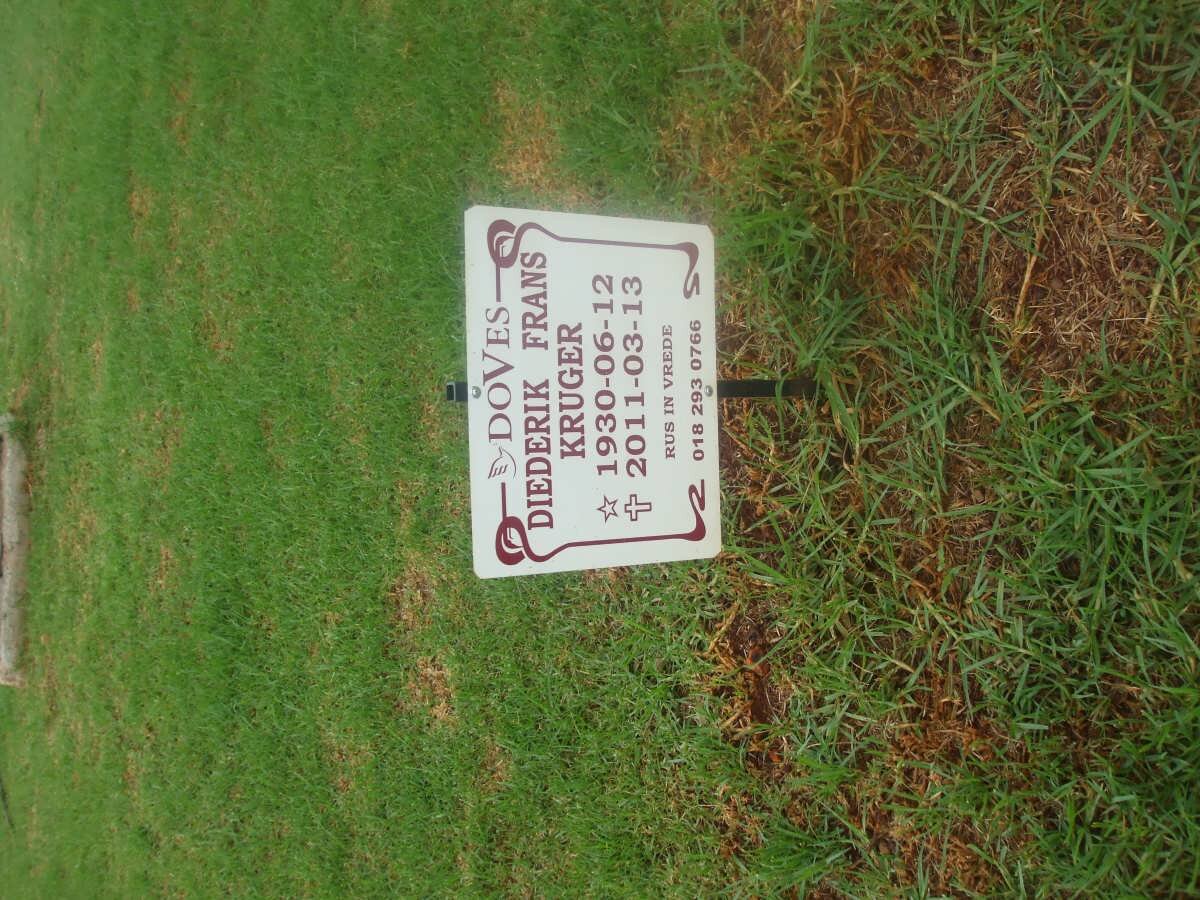 KRUGER Diederik Frans 1930-2011