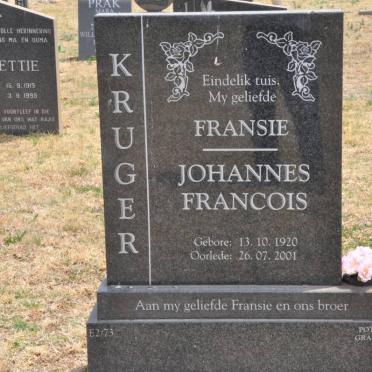 KRUGER Johannes Francois 1920-2001