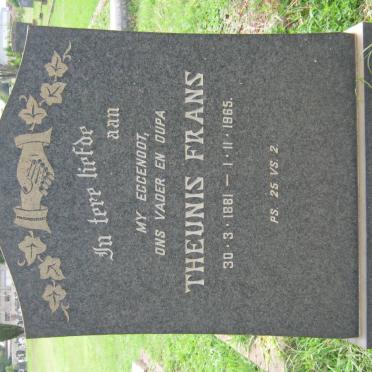 KRUGER Theunis Frans 1881-1965