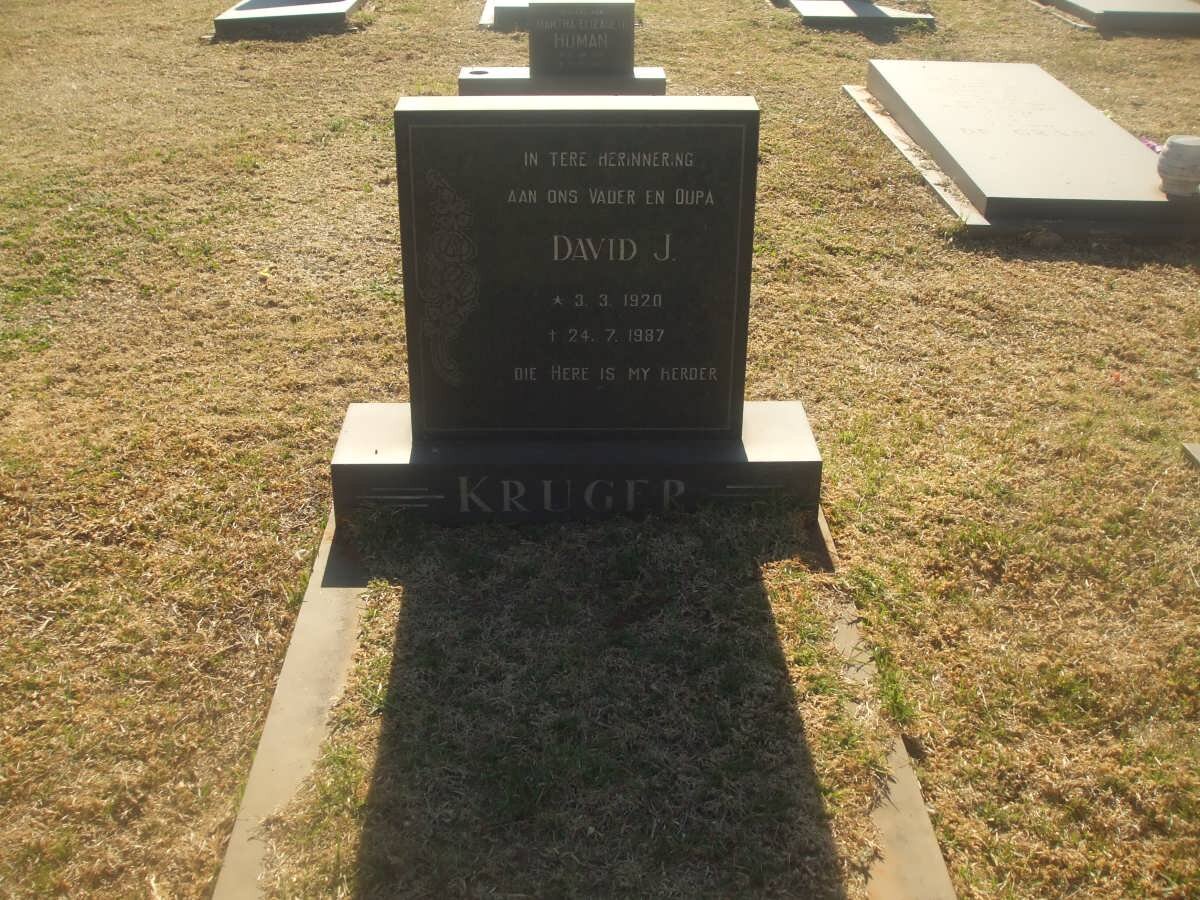 KRUGER David J. 1920-1987