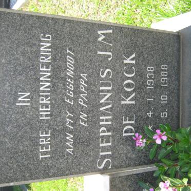 KOCK Stephanus J.M., de 1938-1988