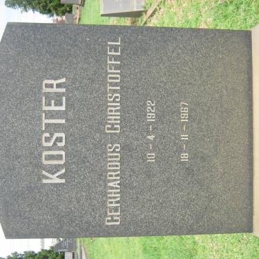 KOSTER Gerhardus Christoffel 1922-1967