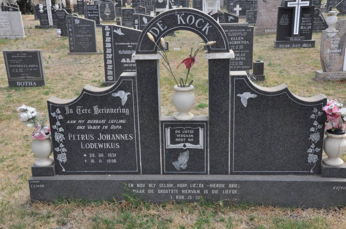 KOCK Petrus Johannes Lodewikus, de 1931-1996