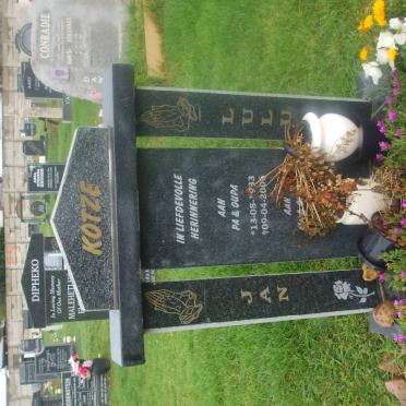 KOTZE Jan 1933-2006 &amp; Lulu