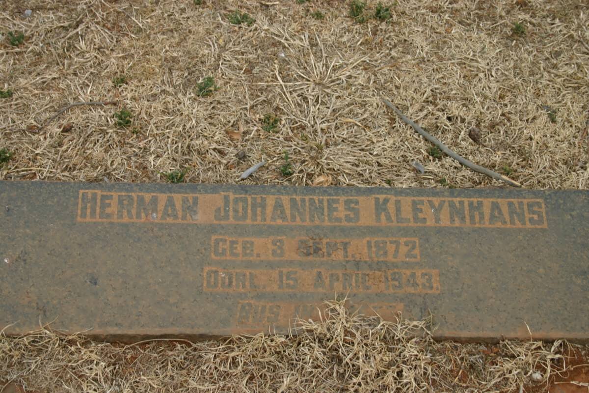 KLEYNHANS Herman Johannes 1872-1943