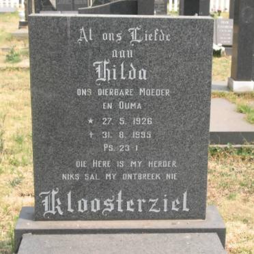 KLOOSTERZIEL Hilda 1926-1995