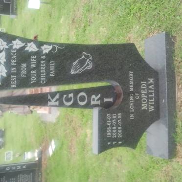 KGORI Mopedi William 1958-2008