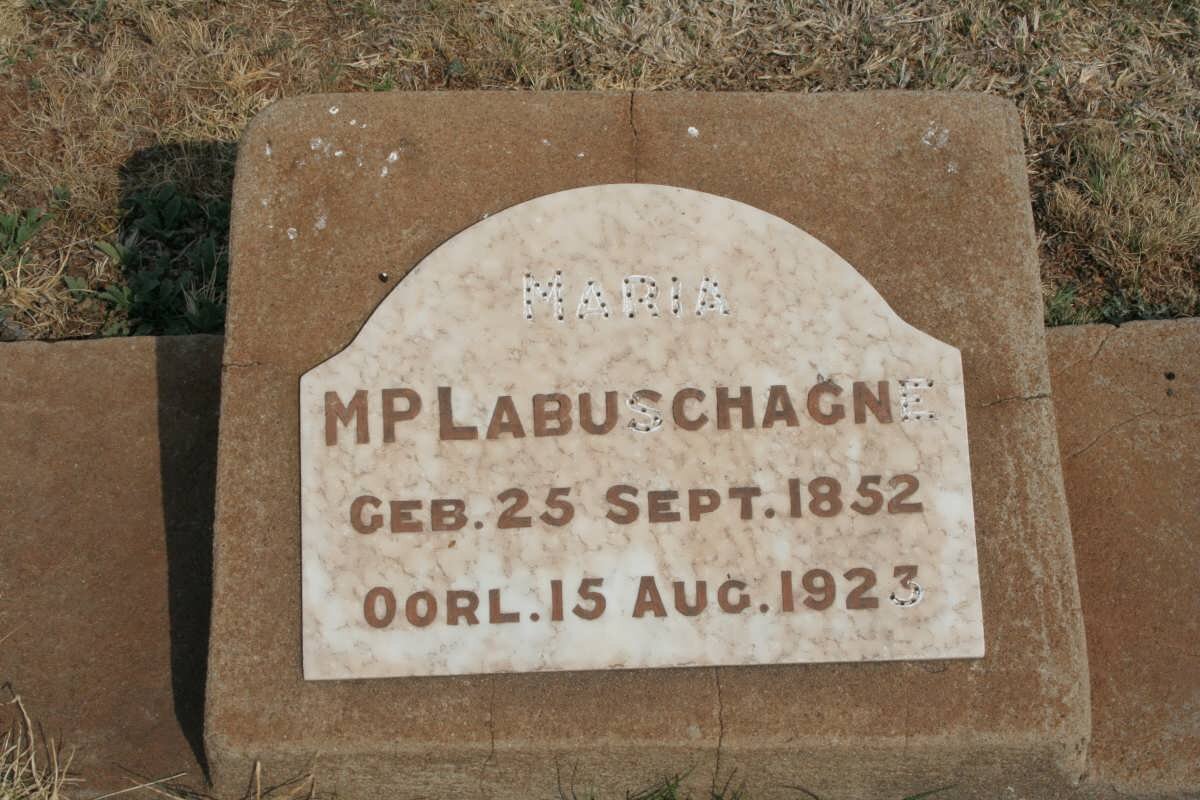 LABUSCHAGNE M.P. 1852-1923