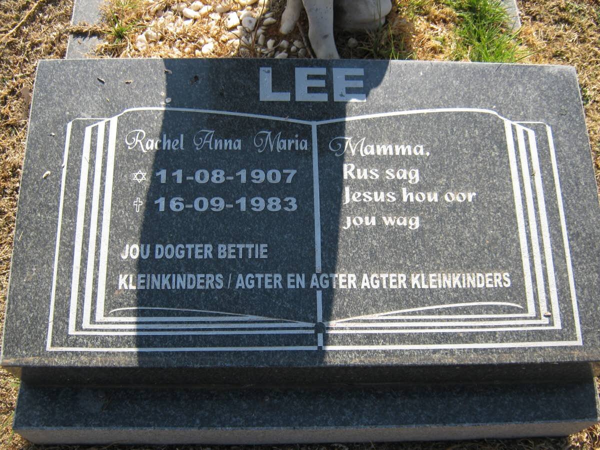 LEE Rachel Anna Maria 1907-1983