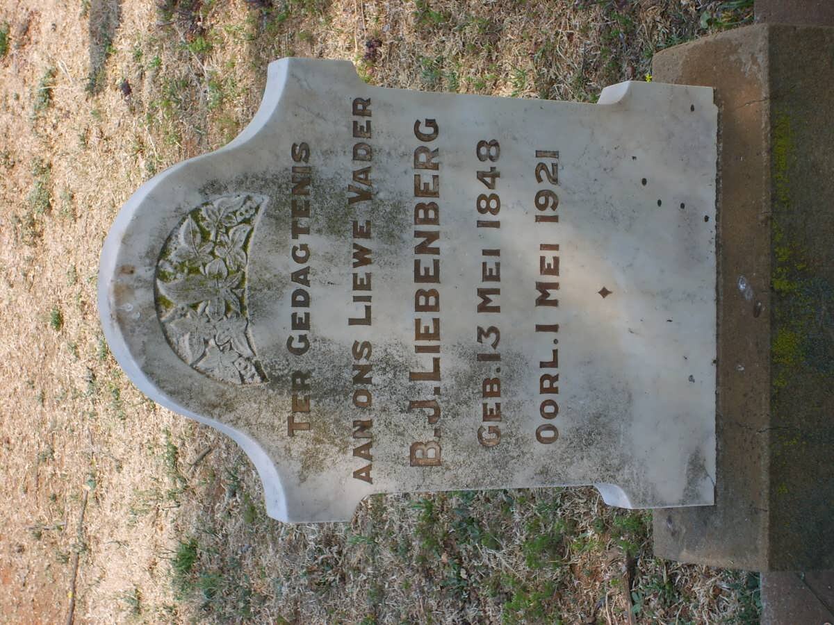 LIEBENBERG B.J. 1848-1921