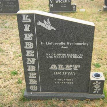 LIEBENBERG Alet 1950-1996